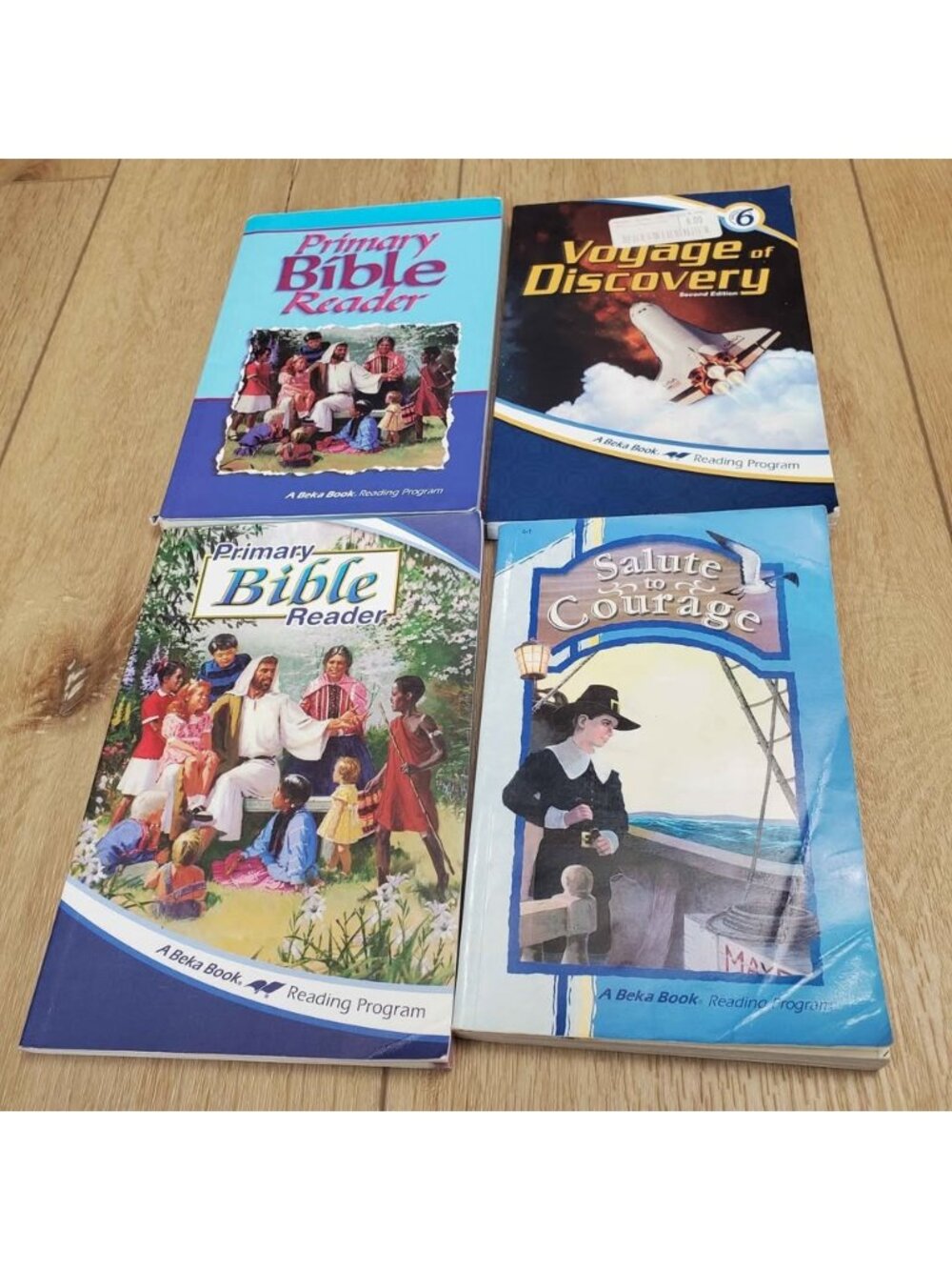 Abeka Readers Lot of 4 Voyage Salute Courage Primary Bible 3rd to 6th Grade